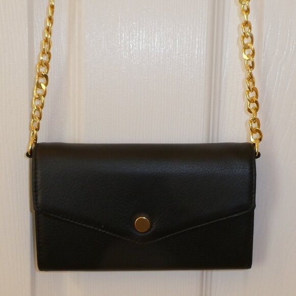 Stella and Max Black Leather Crossbody Purse - Picture 3 of 8